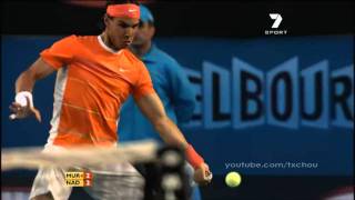 Rafael Nadal  Super Slow Motion Reverse Forehand [upl. by Eislek]