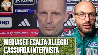 La patetica intervista ad Allegri su Sport Mediaset dopo JuventusFrosinone 40  Avsim Out [upl. by Adiel]