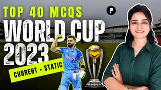 Top 40 MCQs on ICC Cricket World Cup 2023  Sports Current Affairs by Parcham Classes [upl. by Eissirc]