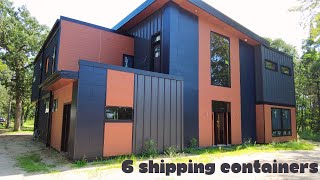 Massive Modern Home Built With 6 SHIPPING CONTAINERS Part 1 [upl. by Backer833]