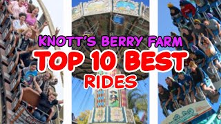 Top 10 rides at Knotts Berry Farm  Buena Park California  2022 [upl. by Robson]