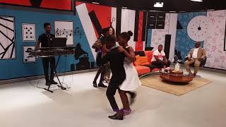 Laura amp Celmo amp Nati amp Pedege  dancing SEMBA in a TV show  Angola 120617 [upl. by Celestine62]