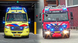 AFGEMELDBrandweer VeluwseKant Almere amp Ambulances met spoed naar meldingen in Almere [upl. by Ariam]