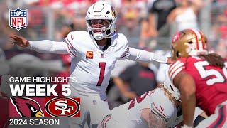 Arizona Cardinals vs San Francisco 49ers Game Highlights  NFL 2024 Season Week 5 [upl. by Georgianna]