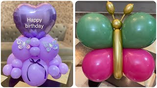 DIY Balloon Centerpiece Decoration Ideas  How to make Balloon Butterfly amp Bouquet [upl. by Cathey]