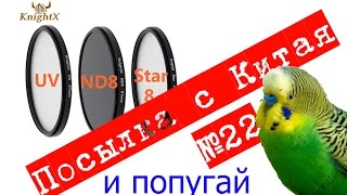 Попугай и защитный фильтр с Aliexpress посылка KnightX MC UV 49  77 MM Filter for Nikon Canon EOS [upl. by Jozef405]