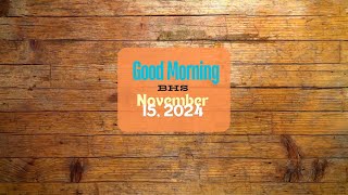 Barberton High School Morning Announcements for Friday November 15 2024 [upl. by Yvi]