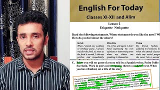 Etiquette Netiquette HSC English 1st Paper Unit 7 Lesson 2 এইচএসসি ইংলিশ ১ম পত্র ইউনিট ৭ লেসন ২ [upl. by Irotal]