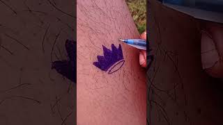 How to make tattoo on hand  pen tattoo on hand  how to draw tattoo  tattoo shorts [upl. by Lillis]