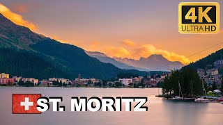 St Moritz 4K I Billionaires Playground I City Drive Switzerland 🇨🇭 [upl. by Oiliruam]