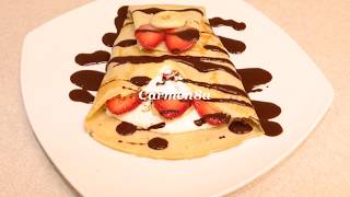 CREPAS DE CREMA Y NUTELLA DULCES Y SALADAS ESTILO8A [upl. by Naras]