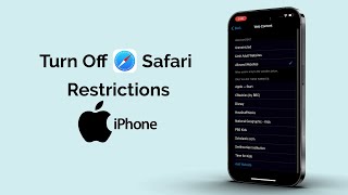 How To Turn Off Safari Restrictions on iPhone [upl. by Enilec]