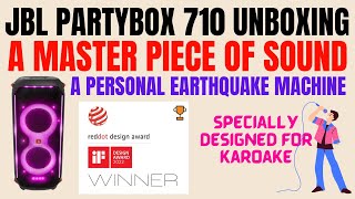 JBL PARTYBOX 710 UNBOXING I BEST PARTYBOX SPEAKER I BEST KARAOKE SPEAKER I A Earthquake Machine JBL [upl. by Biondo]