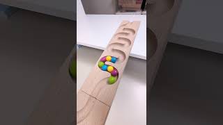 marble Run Race ASMR 63 Wooden Wave Course Colorful Marbles marblerun marblerunrace asmr [upl. by Akamaozu103]