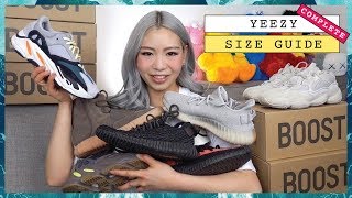 COMPLETE YEEZY Sizing Guide  Yeezy 350 V2  Yeezy 500  Yeezy 700  Yeezy 750 [upl. by Courtnay]