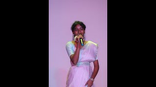 Jagave Neenu Gelatiye Karaoke song Meghana KLE PU College Nagarabhavi Freshers day [upl. by Jeremias]