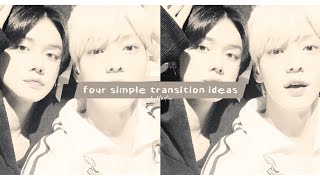 four simple transition ideas  alight motion pt 1 [upl. by Adiol69]