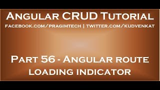 Angular route loading indicator [upl. by Halilahk881]