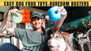 EASY DOG FOOD TOYS BOREDOM BUSTERS ENRICHMENT TOY RECIPES [upl. by Nowaj]