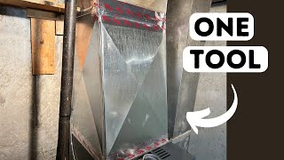 How to Build A Beautiful Sheet Metal Ductwork Transition  DIY HVAC GUY [upl. by Struve]