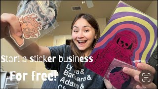 How To Start A Sticker Business FOR FREE How I turn my traditional art into stickers [upl. by Sandie808]