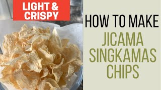 How to make crispy jicama singkamas chips using dehydrator [upl. by Sidnarb]