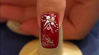 Fingernail motif with glitterpowder and nail art bouillons [upl. by Seligmann]