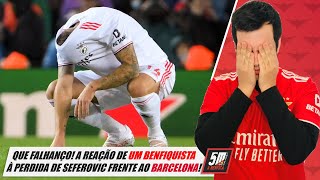 QUE FALHANÇO A reação de um Benfiquista à perdida de Seferovic frente ao Barcelona shorts [upl. by Enilrae]