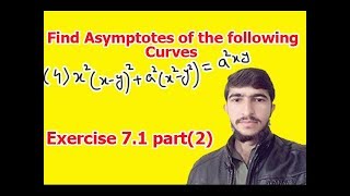 Find the asymptotes of the following curves Bsc calculus exercise 71 part2 [upl. by Sirad]