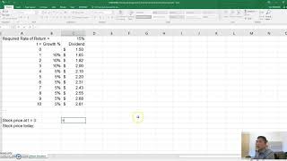 Stock Valuation with Variable Dividend Growth Rate in Excel [upl. by Elissa]