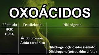 OXOÁCIDOS formulación tradicional y de hidrógeno  Formulación Inorgánica  IUPAC 2005 [upl. by Matuag]