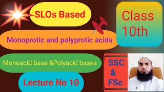 Monoprotic and poly protic acids and mono acid base and poly acids base [upl. by Pizor]