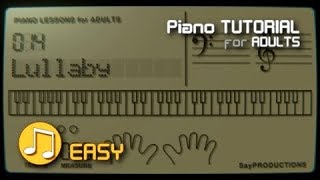 Lullaby Wiegenlied  Piano Tutorial [upl. by Selina]