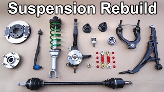 How to Install a COMPLETELY New Front Suspension in your Car or Truck [upl. by Tolley]