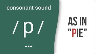 Consonant Sound  p  as in quotpiequot  American English Pronunciation [upl. by Marlane]