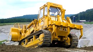 Old Track Loaders at Work  Cat 983 Cat 977 Cat 955K Cat 955H Cat No 6 Shovel  Weiach Historik [upl. by Eelam]