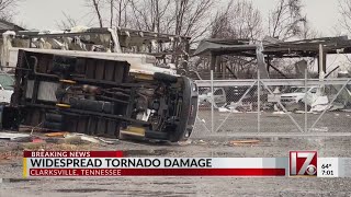 Widespread tornado damage seen in Clarksville Tenn [upl. by Ranson]