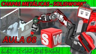 TUBO REDONDO CALANDRADO  TEE  Y  CHAPAS METÁLICAS AULA 08 SOLIDWORKS 2017 [upl. by Yawnoc]