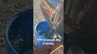 1999 Evinrude 6hp long shaft 4stroke w high thrust prop OutboardMadness outboardmadness [upl. by Irolav651]