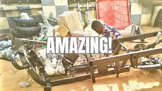 See How This Young Man Assembles Tricycle In Nigeria  Nnewi Anambra State [upl. by Oneal]