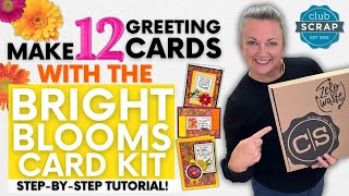 Bright Blooms Card Kit Workshop  How to make twelve cheerful greeting cards [upl. by Bushore]