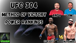 UFC 304 Method of Victory Power Rankings  Bets Tips Predictions  Edwards v Muhammad [upl. by Annohsed543]