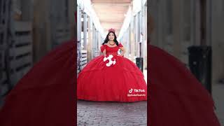 stockyards fortworth quinceañera photoshoot fyp red mexican [upl. by Gnuy]