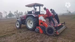 Mahindra Novo 655 vs super seeder RahulKisan MAFarmers [upl. by Imotih203]