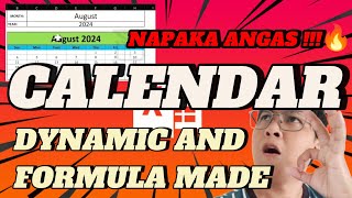 DYNAMIC FORMULA MADE CALENDAR IN EXCEL 😱 excel exceltutorial [upl. by Lishe]