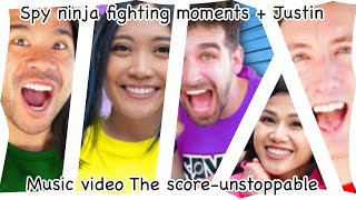 Spy ninjaJustin fighting moments  Music video  The score  unstoppable  AmyJudielle  kickbump [upl. by Nairot]