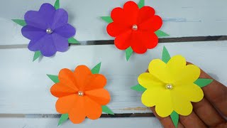 Blumen basteln  blume falten  papierblumen basteln einfach  DIY Bastelideen [upl. by Suirrad]