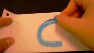 How to Draw 3D Letters quotCquot [upl. by Ahsinad]