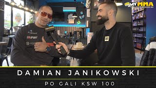 DAMIAN JANIKOWSKI  KSW 100  Przegrana z Kuberskim  Bonus za walkę wieczoru  Pawlak czy Kuberski [upl. by Eng331]