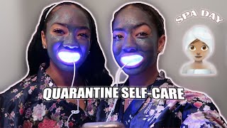 Our INTENSE SELFCARE SPA DAY Quarantine AtHome Routine [upl. by Lajet]